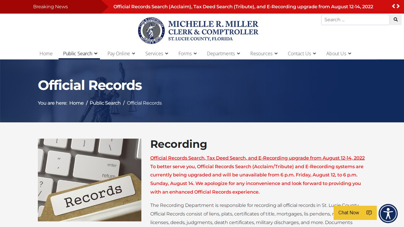 Official Records - St. Lucie Clerk